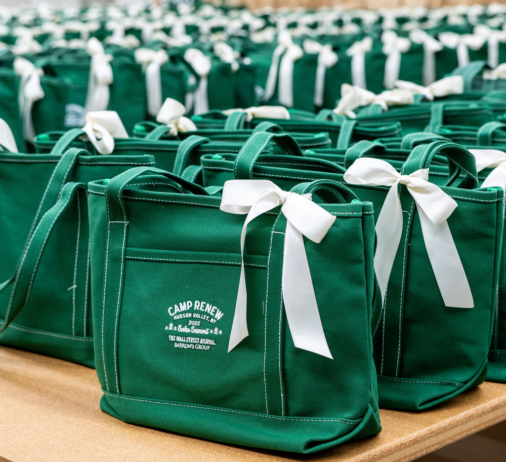Custom Tote Bags for Wall Street Journal's Camp-Themed Corporate Sales