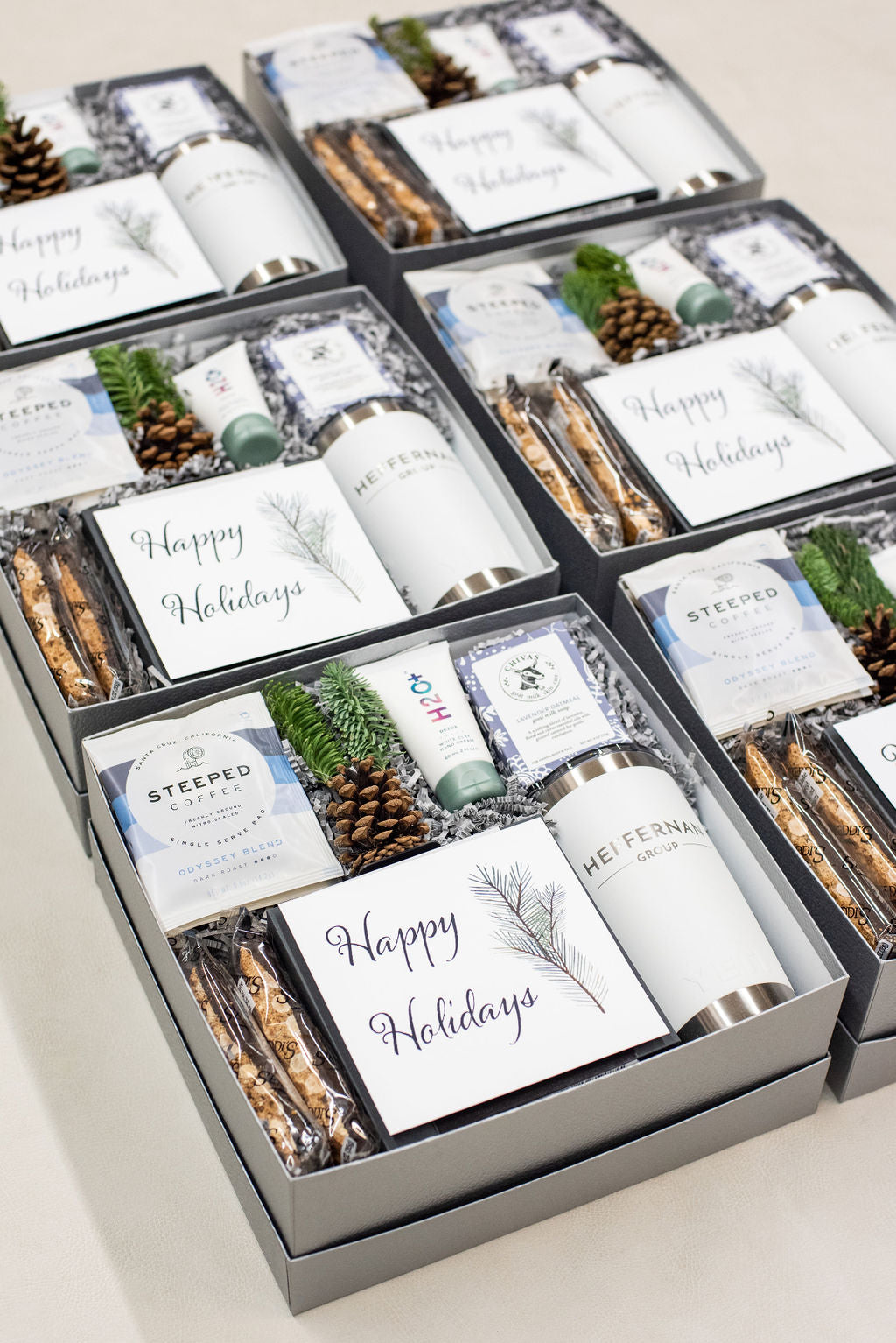 Blue + Gray Corporate Holiday Gifts