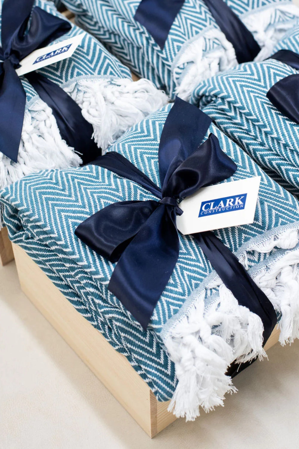 Custom Corporate Client Appreciation Holiday Gifts with Blankets, by Marigold & Grey