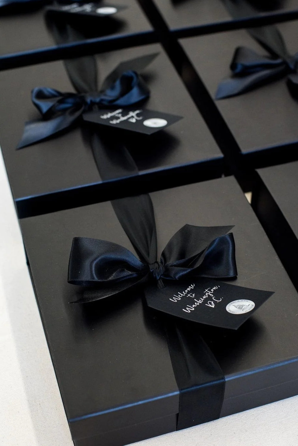 Modern Black and White Custom Corporate Event Gift by Marigold & Grey