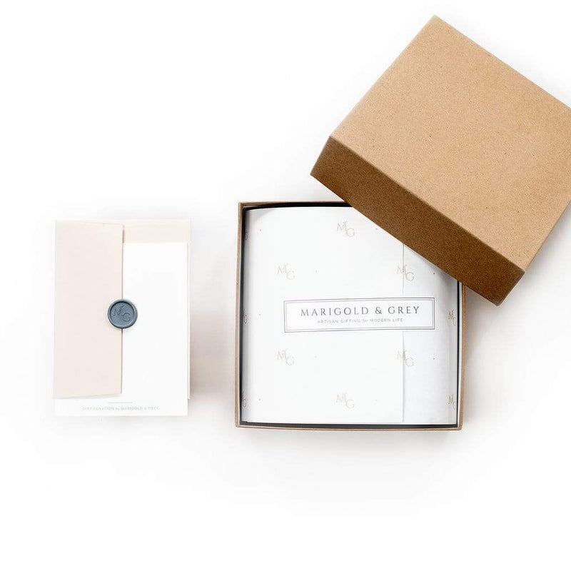 Gender neutral and unisex curated gift boxes for client and corporate gifting by Marigold & Grey