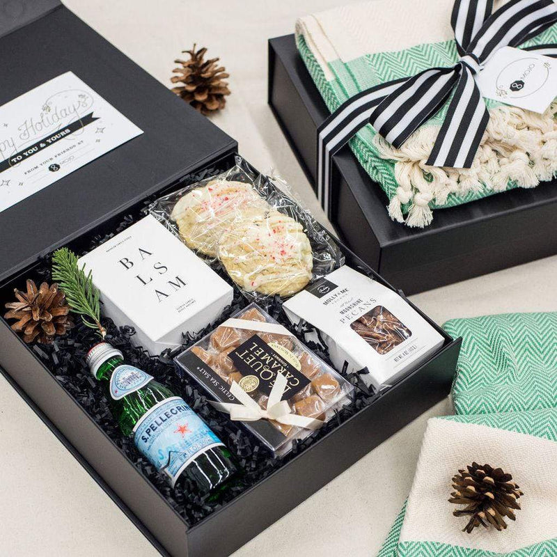 We love taking our corporate clients' brands and bringing them to life in the form of unique, artisan holiday gift boxes. Explore some of our favorite designs at the Marigold & Grey blog.