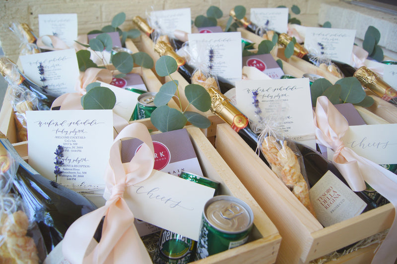 Custom Welcome Gifts for a DC Wedding at Anderson House