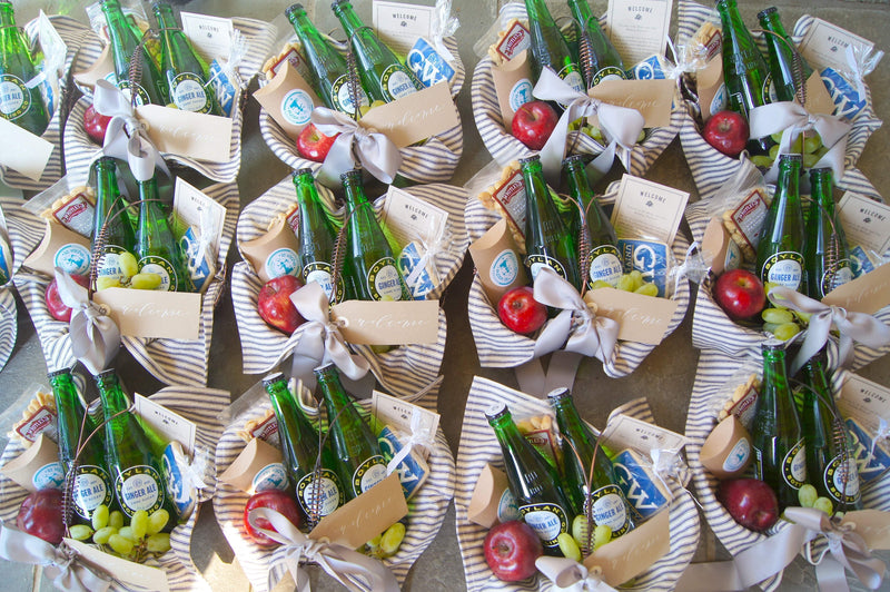 Farm-to-Table Inspired Welcome Baskets for a Virginia Wedding at Salamander Resort