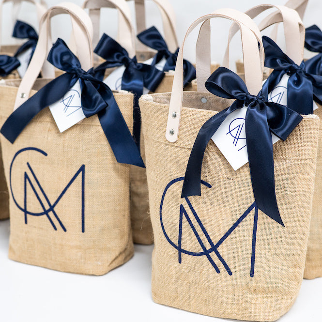 To start our colorful wedding welcome gift design fest, we're sharing welcome welcome gifts in almost every engaged couple's favorite color: blue.