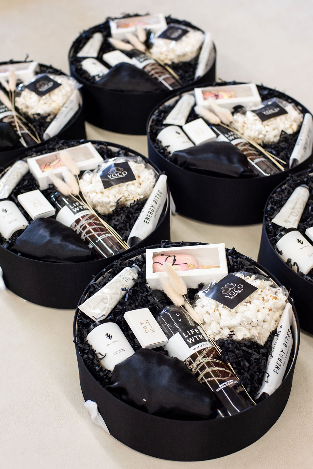 Black & White Wedding Welcome Hat Boxes