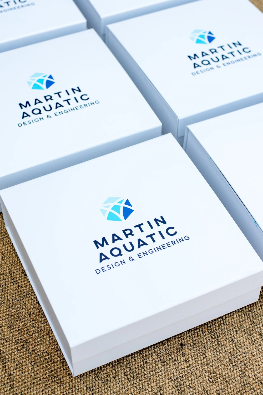 Custom Rebrand Announcement gift boxes by Marigold & Grey