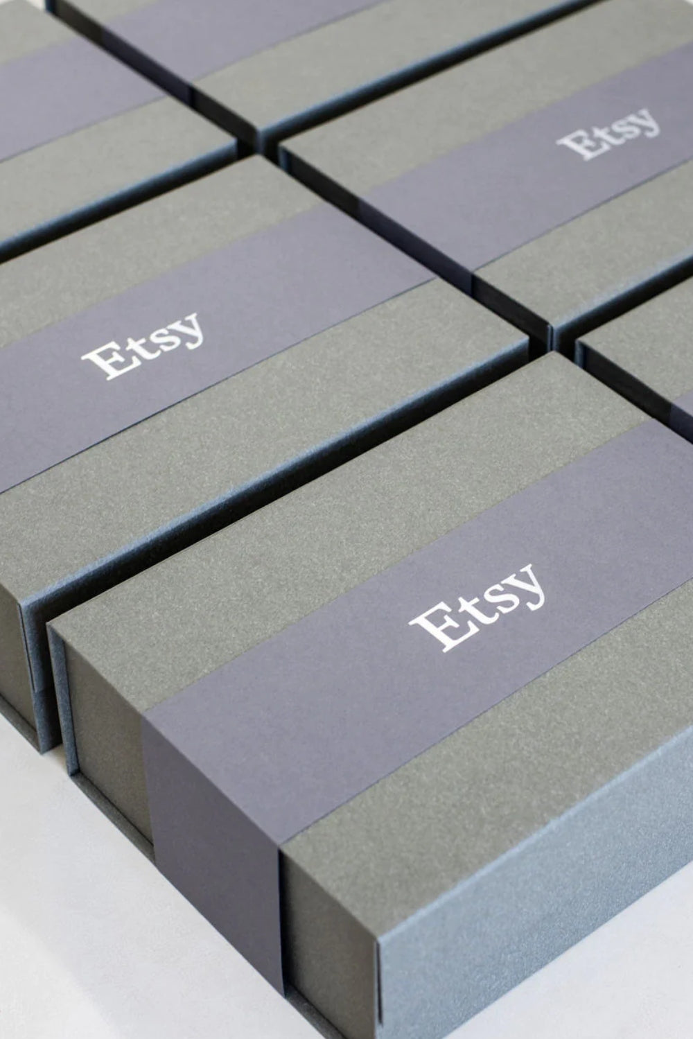 Employee celebration gift sets for corporate partnership for Etsy by Marigold & Grey
