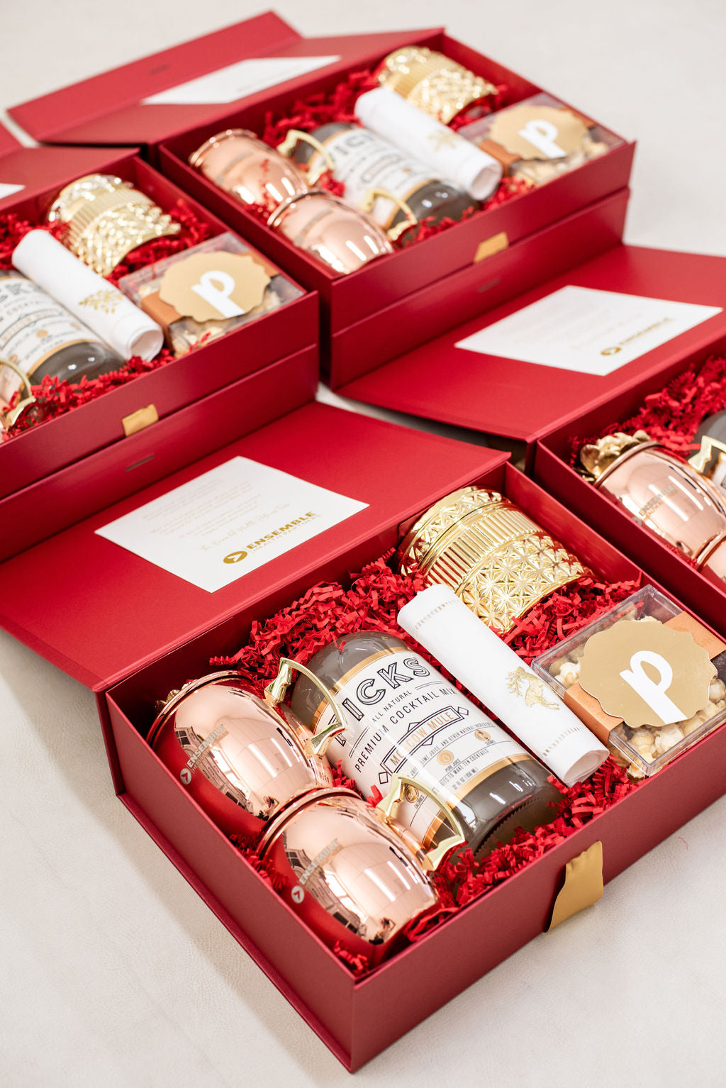  Luxe Red & Gold Corporate Holiday Boxes