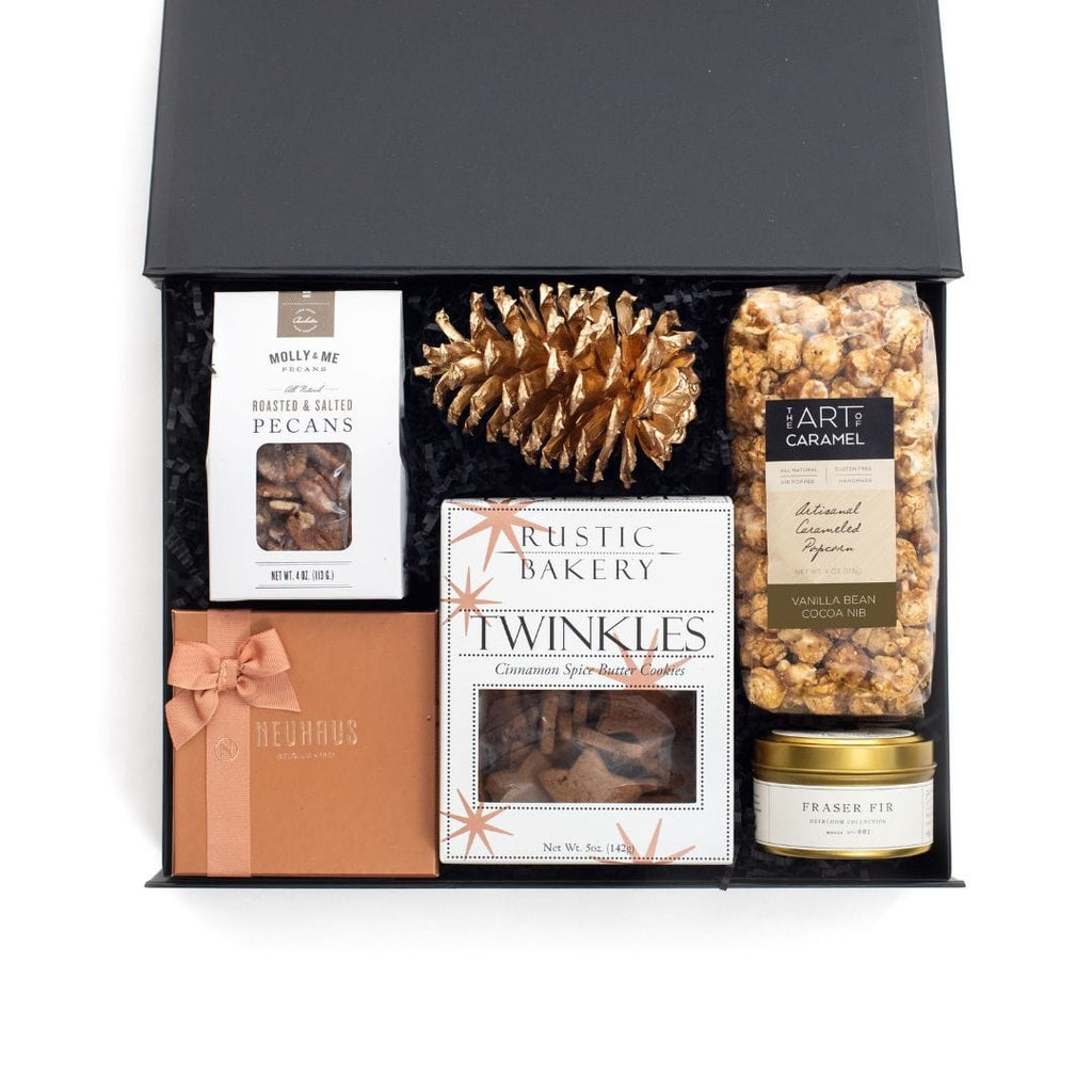 This is far from your average holiday snack box. Our signature ‘Sparkle + Shine’ holiday gift set is packed with small batch, sweet and savory snacks while also delivering the most modern, festive, celebratory vibe! No bah-humbug here. 