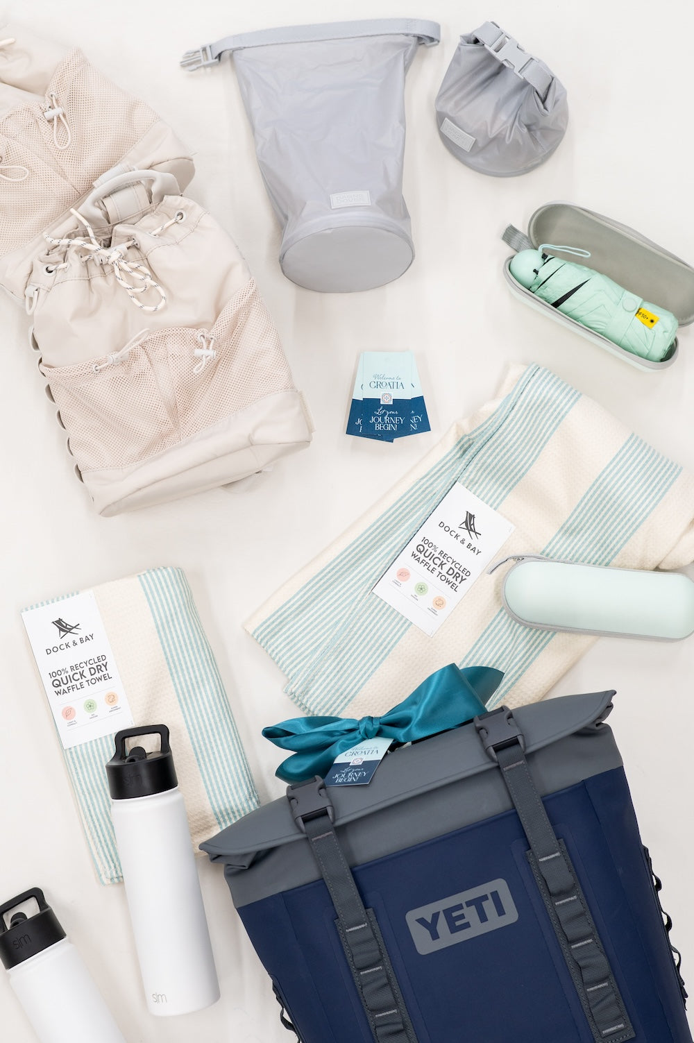 Adventure Themed Branded Corporate Incentive Trip Gift Bags with Yeti Coolers by Marigold & Grey