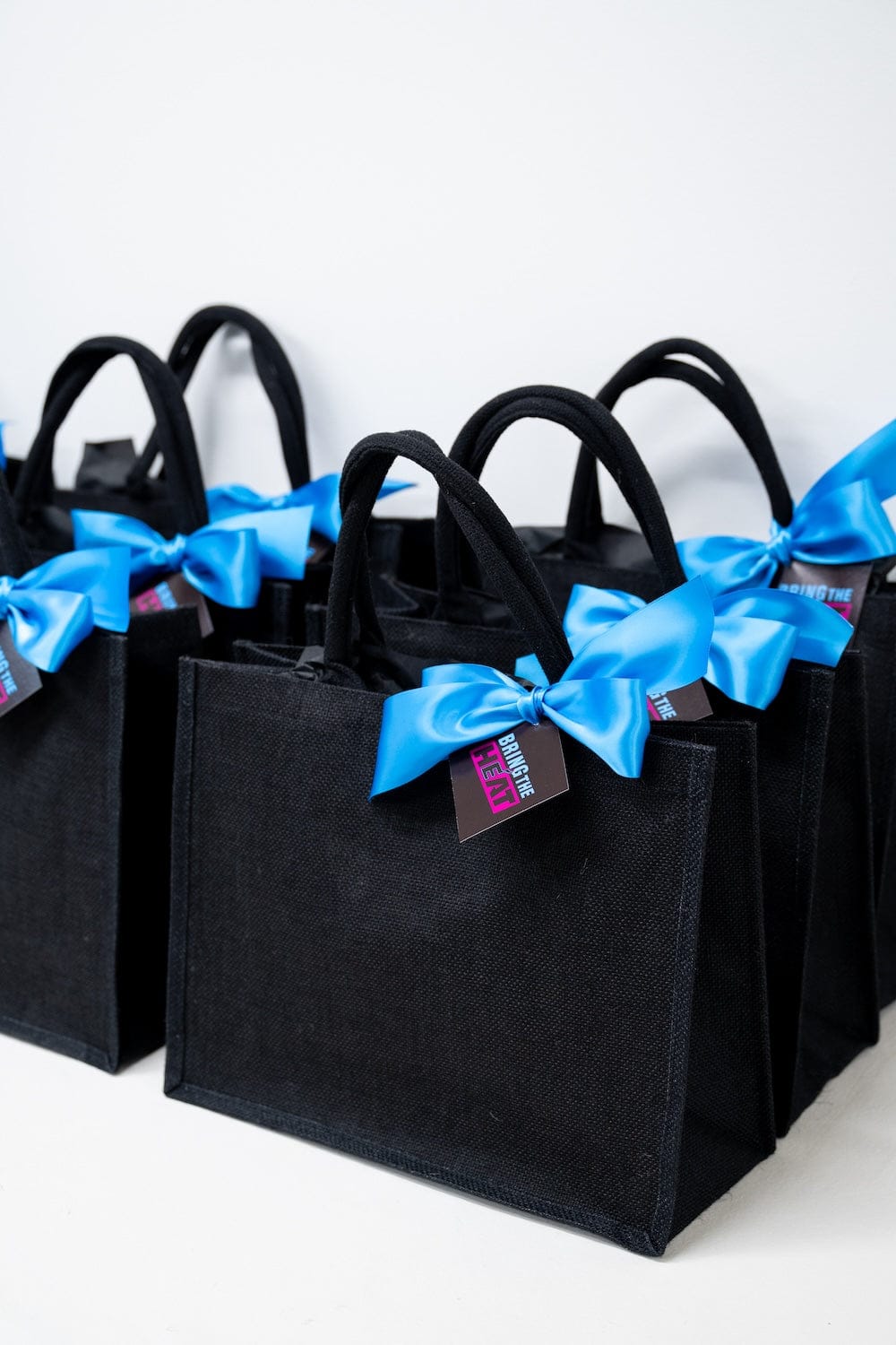 Black & Neon Bar Mitzvah Welcome Totes Gift Bags by Marigold & Grey