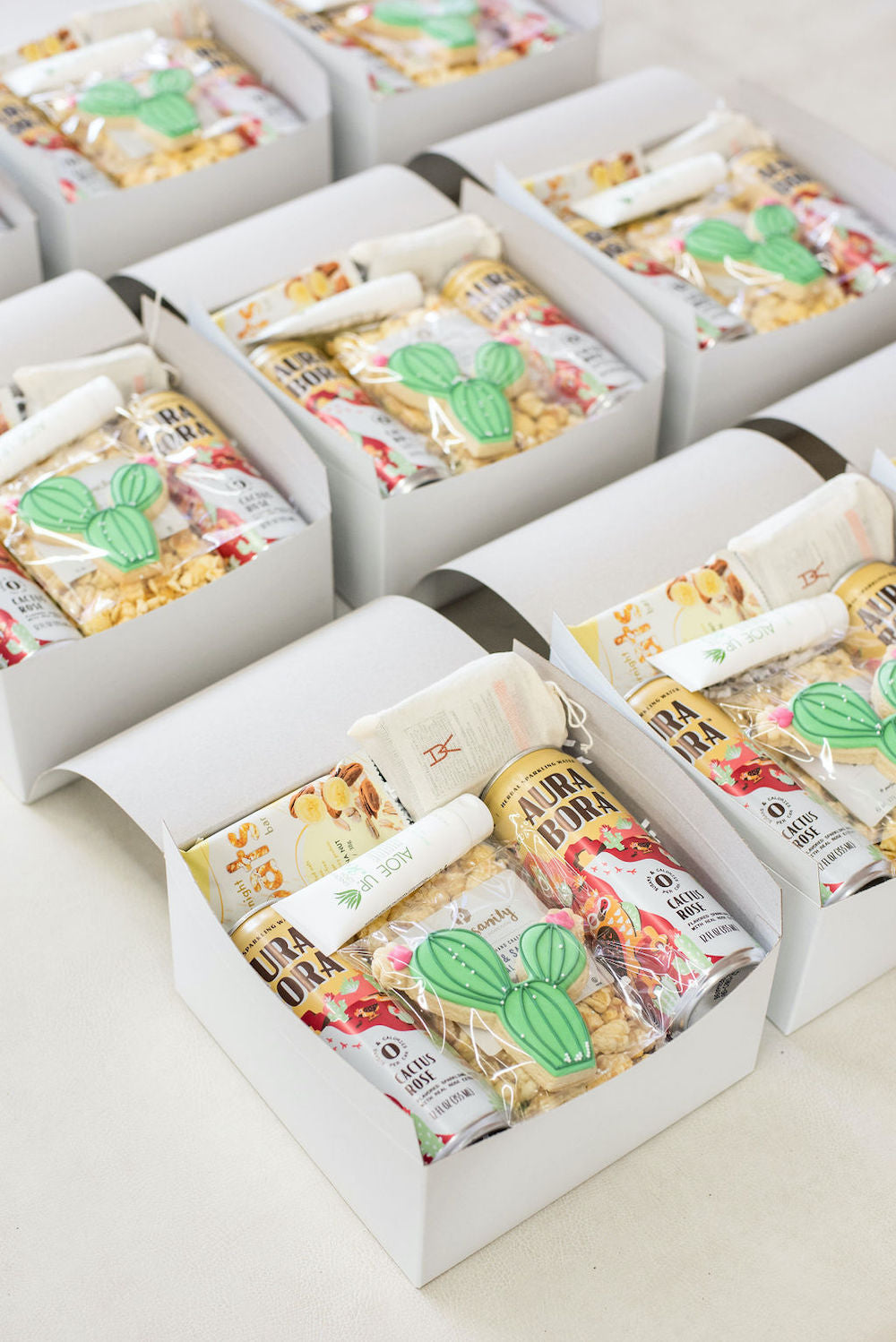 Palm Springs Cactus Wedding Guest Welcome Gift Boxes, Custom, curated by Marigold & Grey