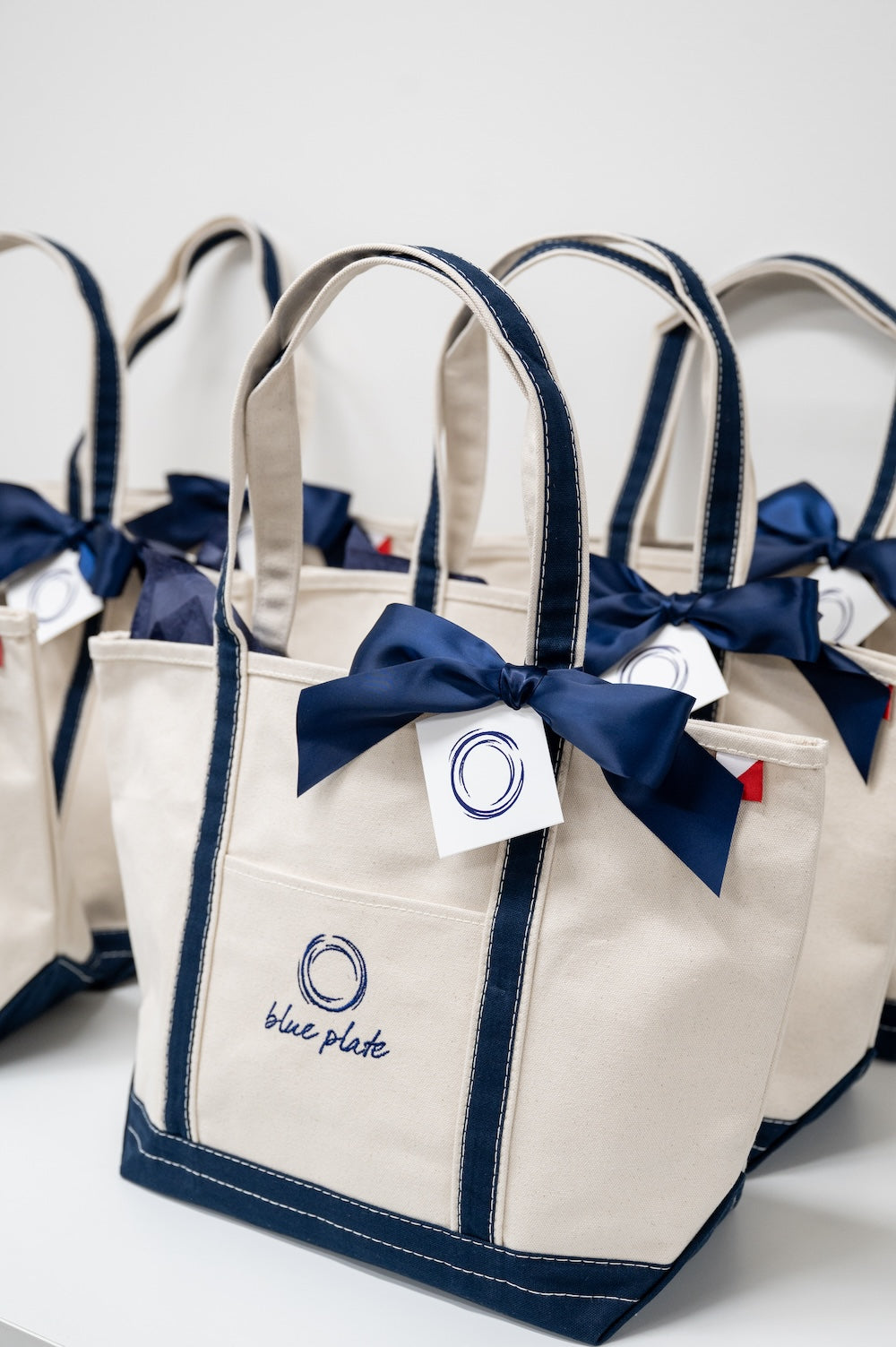 Corporate Branded, Blue, Orange & White, Custom Summer Kick-Off Client Gifts by Marigold & Grey