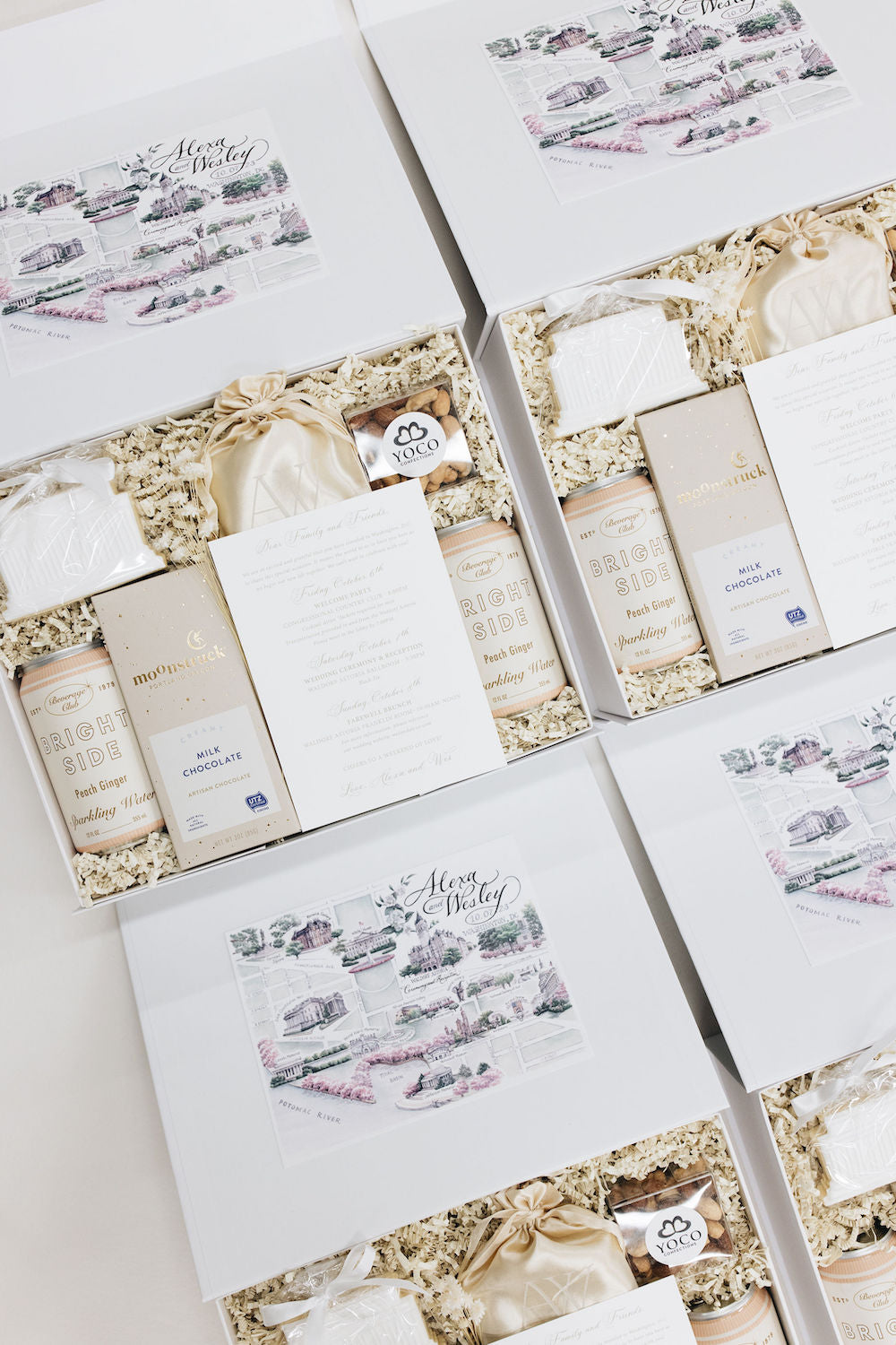 Ivory & Gold DC Wedding Welcome Gifts by Marigold & Grey
