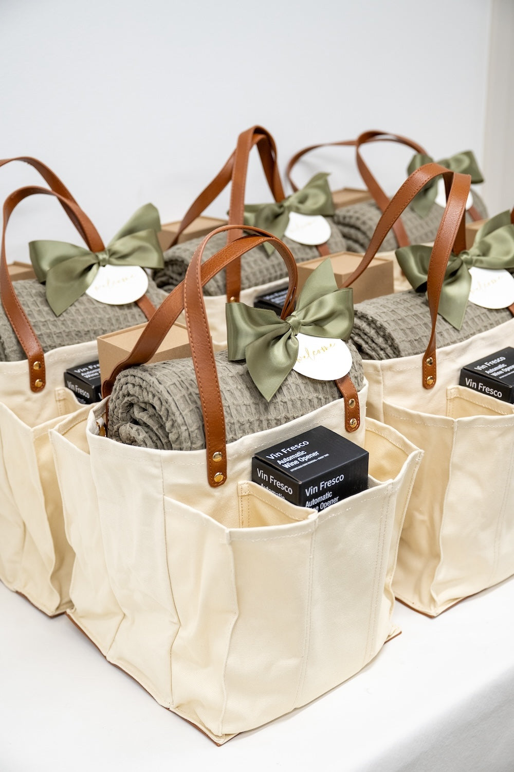 Luxury Culinary Theme Branded Welcome Tote Gift Bags for Corporate Event by Marigold & Grey