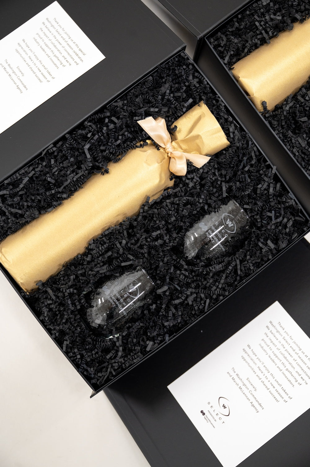 NFL Washington Commander End-of-Season Corporate Sponsor Thank You Gift Boxes, Marigold & Grey