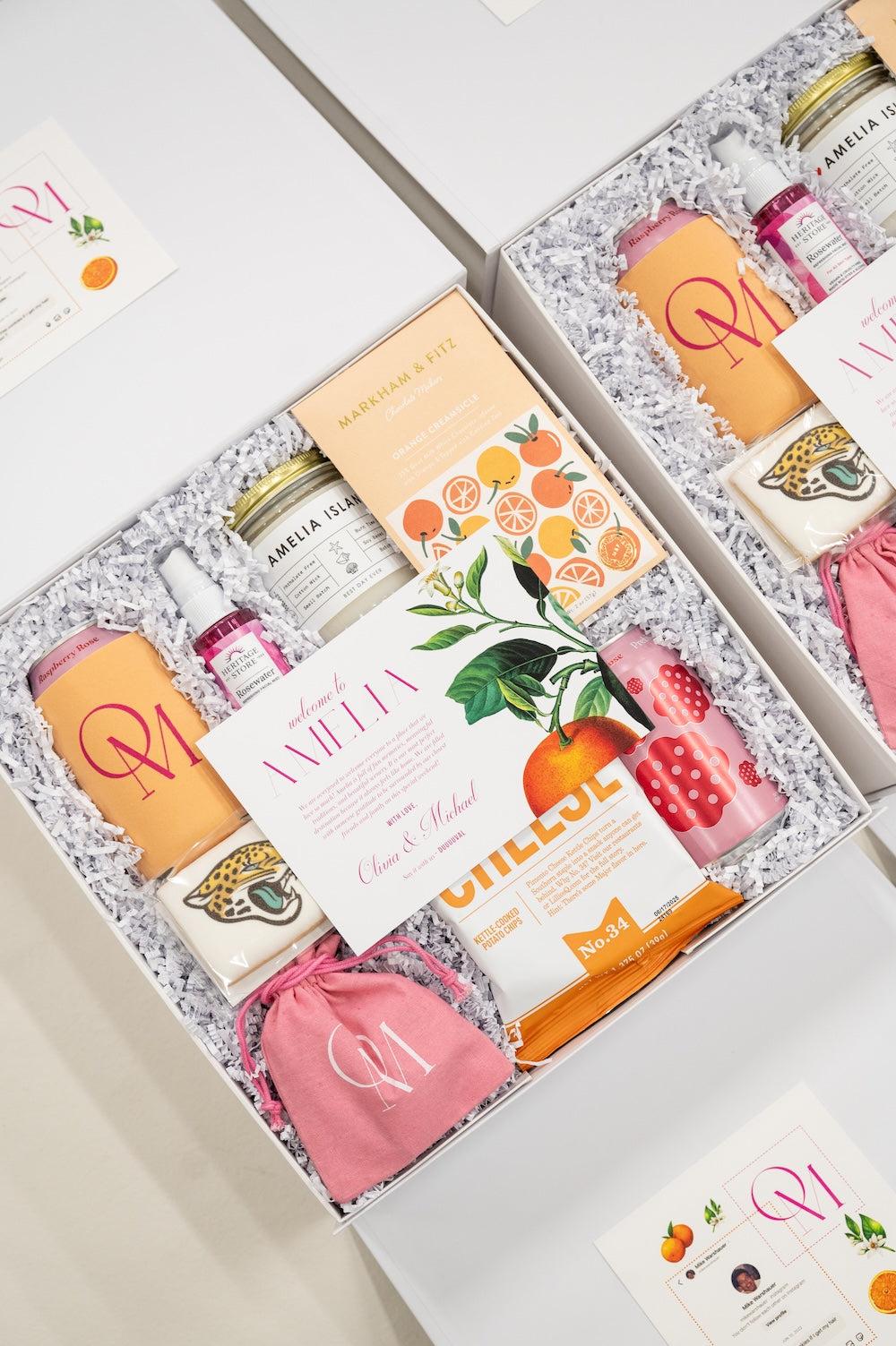 Vibrant Amelia Island Wedding Welcome Gifts by Marigold & Grey