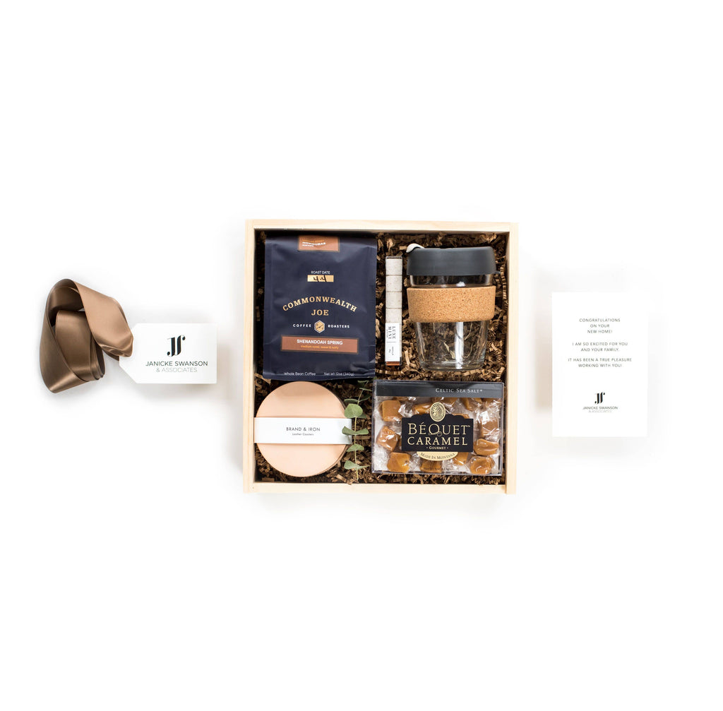 Introducing our signature Add Your Own Logo Program, the semi-custom gifting option for branded gift boxes and branded corporate gifts from Marigold & Grey!