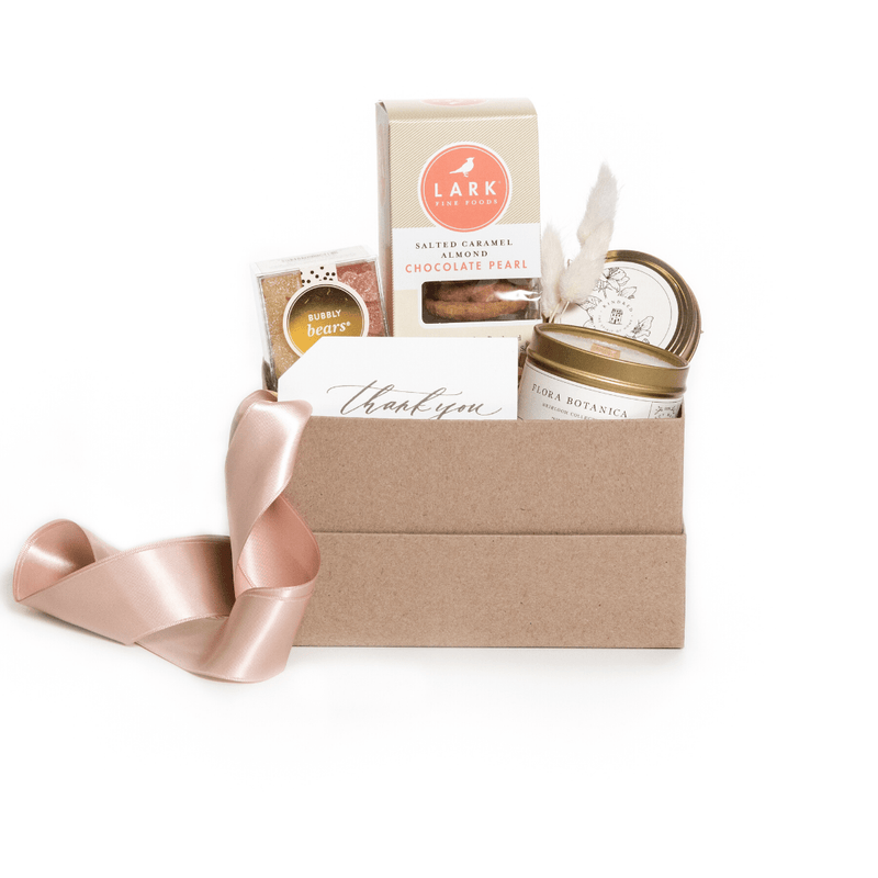 Introducing our signature Add Your Own Logo Program, the semi-custom gifting option for branded gift boxes and branded corporate gifts from Marigold & Grey!