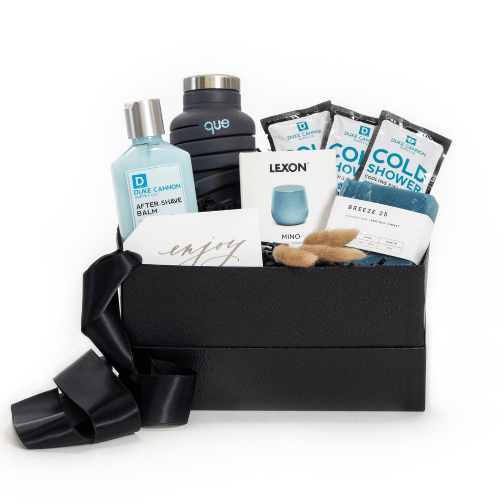 Shop "So Fresh, So Clean" the signature masculine gift box by Marigold & Grey. 