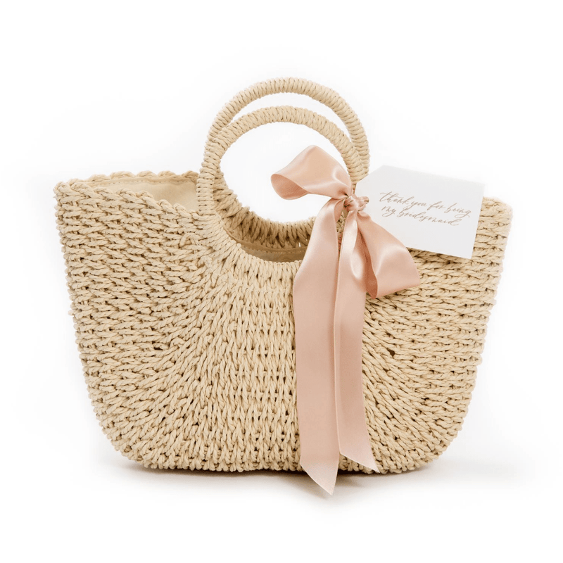 Shop our signature bridesmaid bag, "Thank You For Being My Bridesmaid" from Marigold & Grey. 